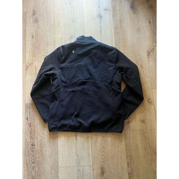 FIGS On Shift Fleece Jacket Black Full Zip Medical Mock Neck Women's Large - Picture 2 of 3